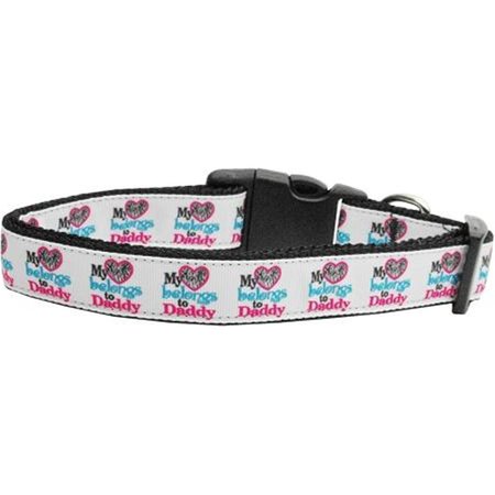 UNCONDITIONAL LOVE My Heart Belongs to Daddy Nylon Collar Large UN847513